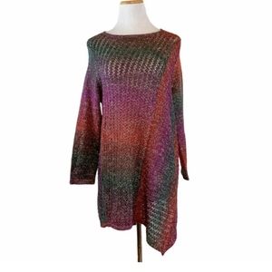 John Mark Multicolored Asymmetrical Sweater size Medium